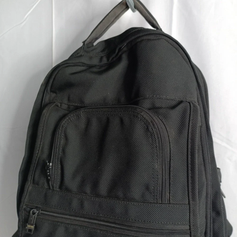 Tumi Alpha Black Ballistic Nylon Commuter Laptop Backpack **READ** s9